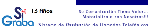 Sistema para grabar Llamadas Telef�nicas, Monitoreo IP en Vivo y
Administrador del Tiempo invertido en Conversaciones Telef�nicas,
desde 1 hasta 750 Puertos de L�neas Telef�nicas, Extensiones Anal�gicas,
Interfonos, Intercomunicadores, Sistemas de Radio o Fuentes de Audio
An�loga de Monitoreo o Supervisi�n en Uno o Varias oficinas con Guardado
en Computadora PC, Memorias SD, Discos Duros y Disco en Red.